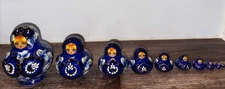 Hand Painted And Signed Russian Nesting Dolls 4.5” Set Of 10 Dolls