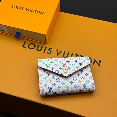 Louis Vuitton Victorine Wallet Monogram Multicolor White Designer M14163
