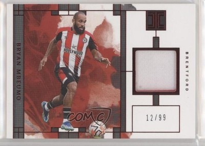 2023-24 Panini Impeccable Premier League Materials Ruby 12/99 Bryan Mbeumo 12l9
