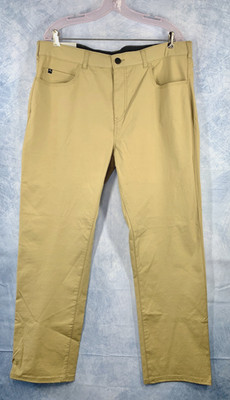 Men's DENALI Delta Khaki Technical Stretch Pants  NWT 36/30