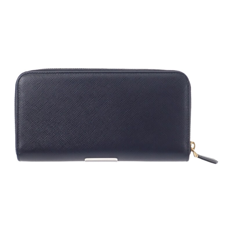 Prada Zip Around Wallet 1Ml506 Qhh F0002 Long Saffiano Black