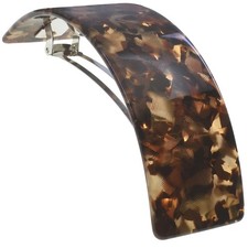Paris Handmade Marble Hair Barrette for Thick Curly Hair - Strong Hold Clip