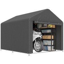 Outsunny 6.6 x 7.8ft Garden Storage Shed Tent Bike Tent, Dark Grey