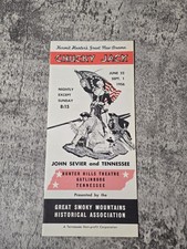 Circa 1956 Chucky Jack Theatre Brochure Drama Hunter Hills Gatlinburg Tennessee