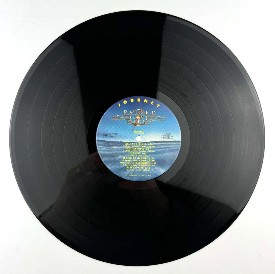 Journey Raised on Radio vinyl record LP 80s Classic Rock Pop Steve Perry 1986 EX Foto 2 de 4