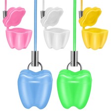 ARTIBETTER 5pcs Tooth Saver Necklace Milk 1.80X1.80X1.70CM, Assorted Color