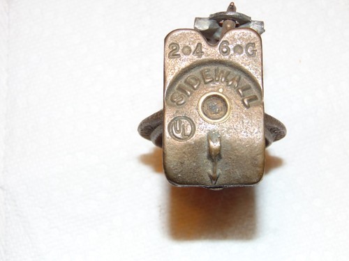 Vintage Cleveland Sidewall Fire Helmet Brass Sprinkler Head