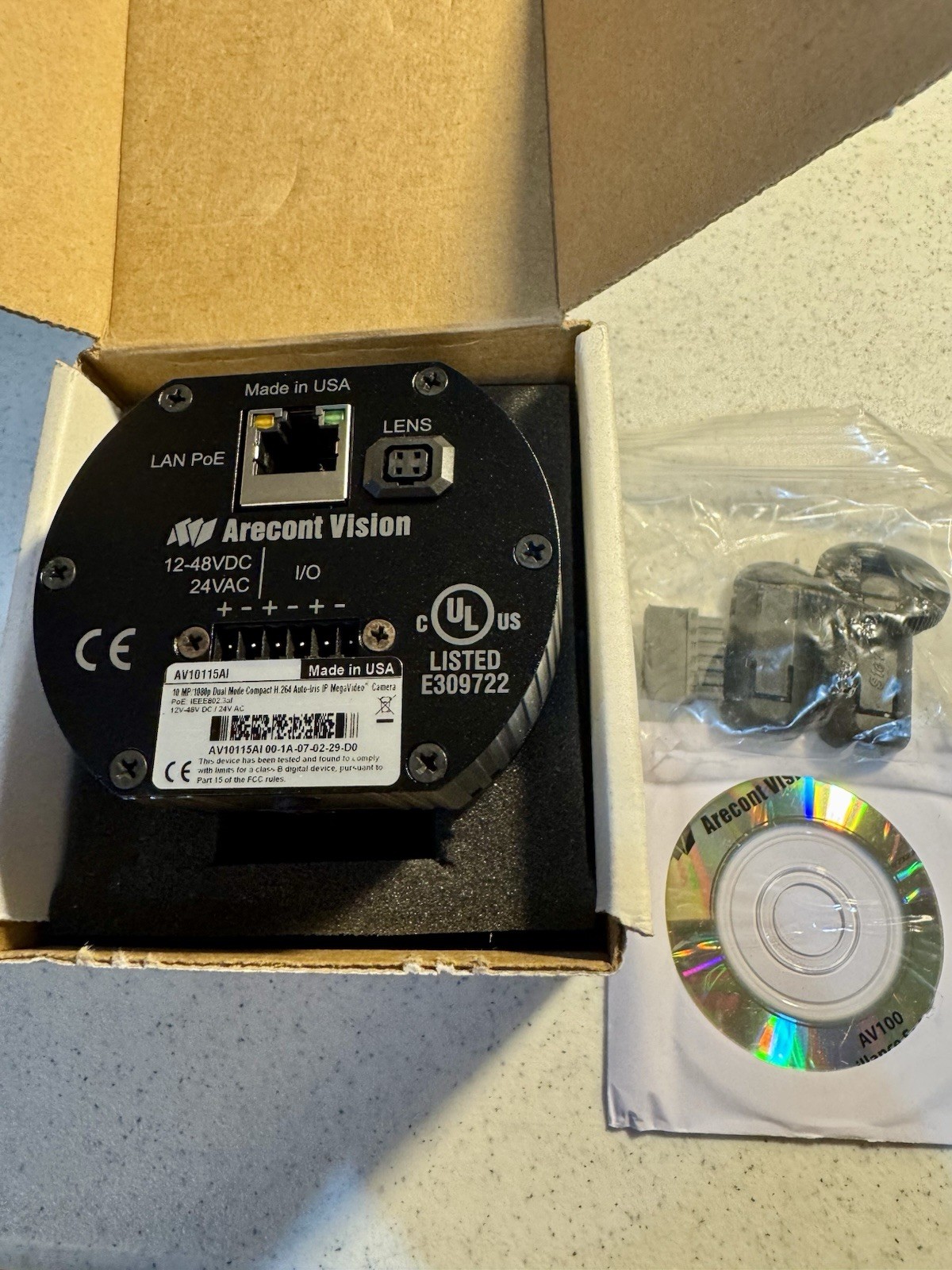 Arecont Vision AV10115AI Color Camera 10mp/1080p Dual Mode F