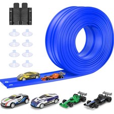 Autorennbahn 5m Kinder Rennbahn Set mit 4 Autos flexible Auto Rennstrecke Spi...