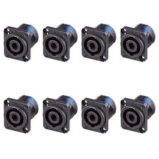 8x Neutrik NL4MPXX 4 Pole Speakon Connector Chassis Panel Mount Speaker Terminal