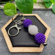 4.5  Stainless Steel Candy Bubblegum Bead Keychain Purse Backpack New C1035