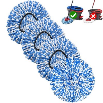2/4 Pack Spin Mop Refills O-Cedar Rinse Clean 2-Tank System Replacement Heads