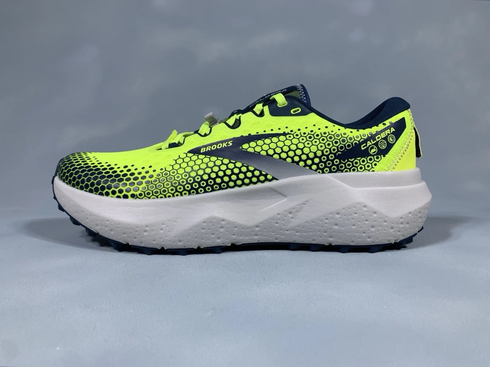 Brooks Caldera 6 Trail Running Shoes Lime Navy Oyster 1103791D756 Men's 12.5