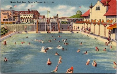 North End Pool, Ocean Grove, N.J Vintage Postcard Wpc10