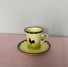 Zeller Keramik Hahn und Henne, Kaffeetasse einschl. Untertasse, Kaffeebecher