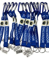 Set of 12 El Salvador Flag short lanyard keychain Office Party Gift favors
