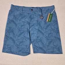 Travis Mathew Jungle Oasis Hybrid Shorts Heather Mid Blue Men's 10" Inseam Sz 40