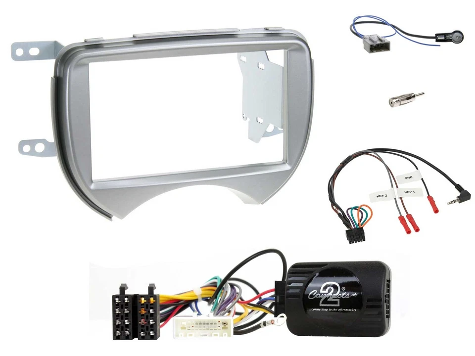 JVC USB Bluetooth Lenkrad DAB 2DIN Autoradio für Nissan Micra 2010-2013 silber - Bild 3 von 4