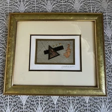 Merri Pattinian Abstract Mixed Media Art Signed Framed Authenticated 1994