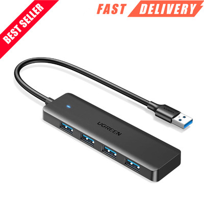 UGREEN USB 3.0 Hub, 4 Ports USB A Splitter Ultra-Slim USB and More