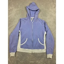 Vintage Champion Zip Up Hoodie Women L Purple Made in USA Sweatshirt Y2K *Read