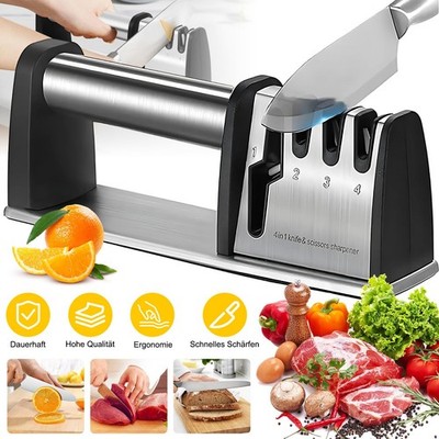 Profi Messerschärfer 4 in 1 Knife Sharpener Edelstahl Schärfen Scheren Schleifen