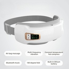 Eye Massager w/ Heat Smart Airbag Vibration Eye Care Bluetooth Relax Migraines