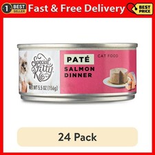 (24 Pack) Special Kitty Salmon Dinner Pate Wet Cat Food, 5.5 Oz Can 3.03 per gallon