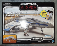 STAR WARS VINTAGE COLLECTION  AHSOKA  E-WING FIGHTER & VC 341 KE4-N4 SEALED NEW