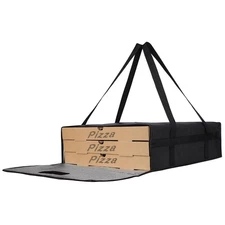 Large Insulated Pizza Bag 20x20x6 Black Food Delivery Warmer for Door Dash NEW
