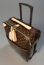 Louis Vuitton Pegase Monogram Rolling Suitcase 21” Bag w/ Coa Garment Hanger