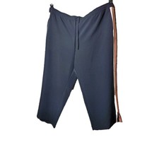 Nine West Mid-rise Pull-On Wide Leg Pant 4X Mineral Black Stripe Reg $58.00