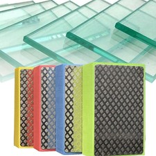 4 x Professional Diamond Hand Polishing Pads Tile Glass Stone Grinding Block Pad