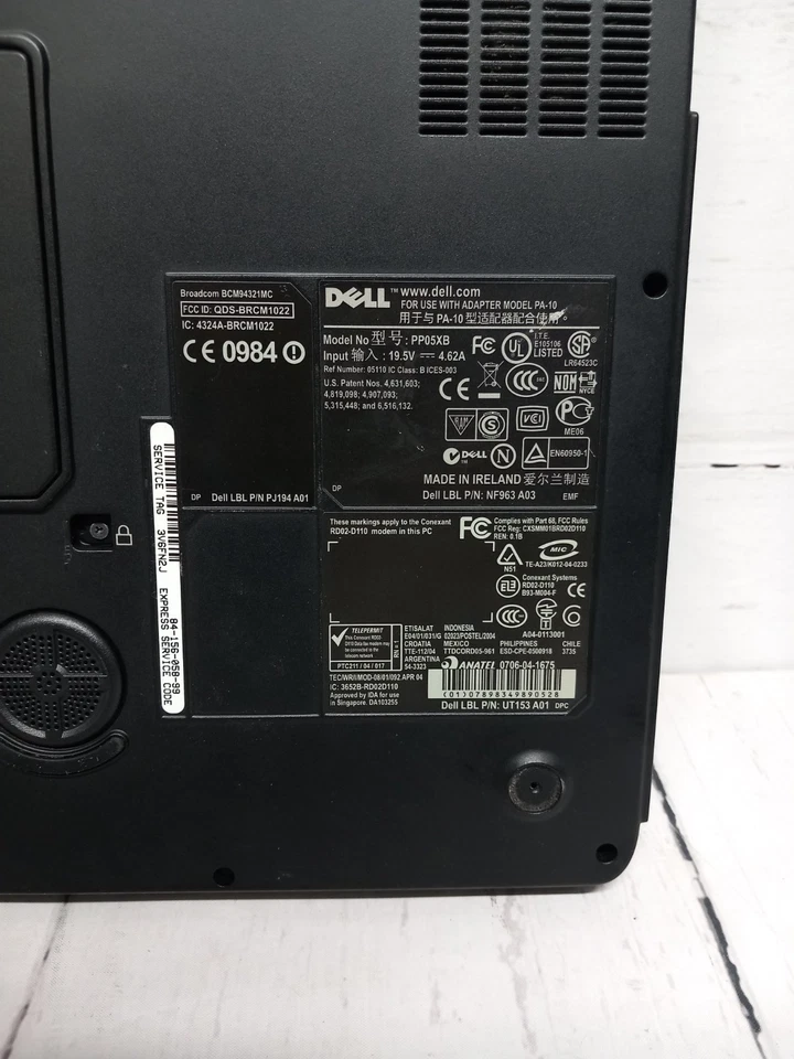 Dell Inspiron 9400 Laptop Model PP06XB - Untested Faulty Spares Repairs - Image 4 of 4