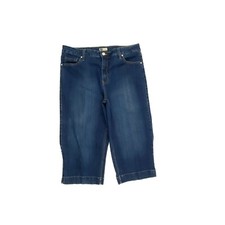 Faded Glory Capri Women's size 16 Dark Wash Blue Denim jeans