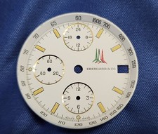 Quadrante/faccia EBERHARD & CO. per Frecce Tricolori Chrono 31,75 mm bianco con finiture 18k