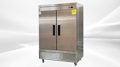 New Commercial Reach-In Refrigerator Solid Door Stainless Steel Interior NSF ETL