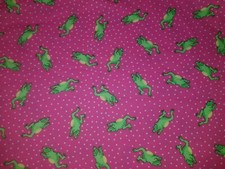 LINED WINDOW VALANCE CURTAIN 42 X 12 FROG FROGS JUMPING LEAPING POLKA DOTS