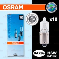 10x H6W 434 OSRAM Side Reverse Rear Fog Brake Light Bayonet Bulbs Lamps 6W BAX9s