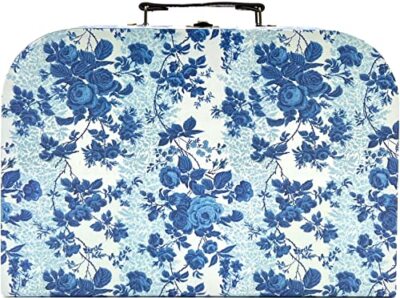 Sass and Belle Pappkoffer - 'Celeste Blue and White Floral' (groß)