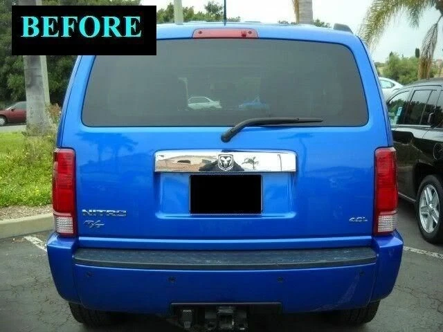 Dodge Nitro 2007-2012 precortado cromado maletero moldura 07 08 09 10 11 Foto 3 de 4