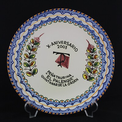 Vintage Plato Wandplatte Keramik Popular Castellana QUINTANAR DE LA ORDEN 2003