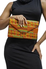 African Kente Print Clutch Purse