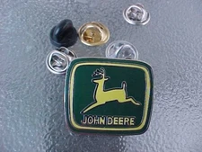 JOHN DEERE TRACTOR HAT PIN W PIN STOPPERS NOS DISCONTINUED & OFFICIALLY LICENSED