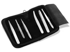 Professional Eyebrow Tweezers Set Stainless Steel Plucking Tweezers Set Slant Point Straight