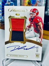 2020 Panini Flawless Football - D’ANDRE SWIFT - Gold Rookie Patch Auto 6/25