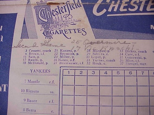 1952 NY YANKEES Game Program Vs St Louis Browns - Yankee Stadium - Joe DiMaggio - Picture 5 of 9