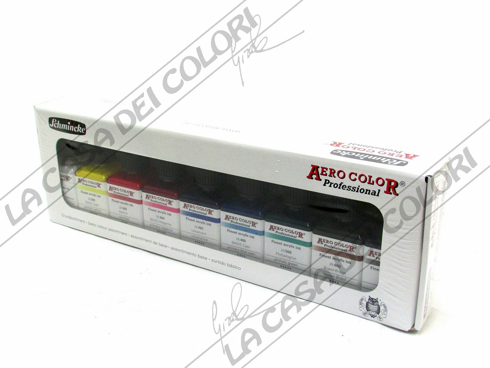 Schmincke Aero Color - set 81 108 - 9 colori da 28 ml