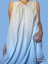Vintage Fairytale Nightgown Pale Blue Lace Mid Length MCM Sm/ Med Pixie Vibe