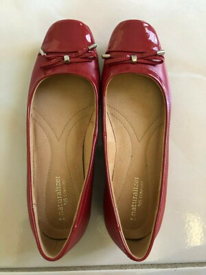 NEW Womens Naturalizer Red Leather Ballet Flats Size US